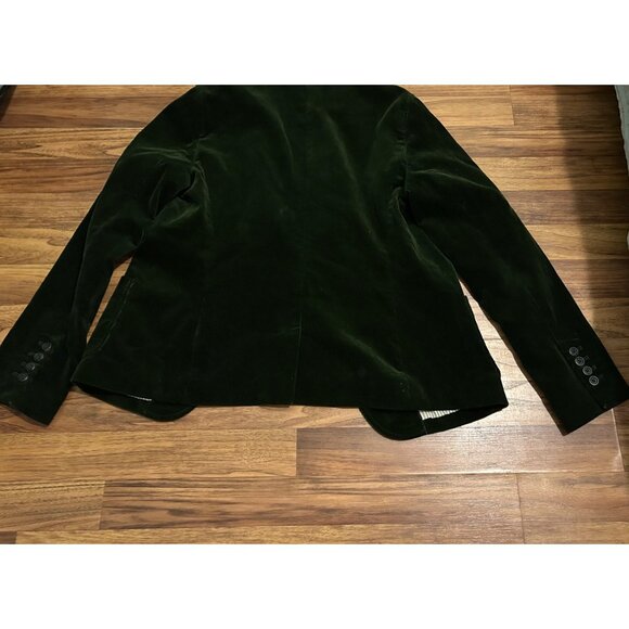 GAP Dark Green Corduroy 3 Button 100% Cotton Women's Y2K Blazer Size 12 - Picture 9 of 10